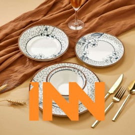 PORCELAIN PLATE SET 24 PIECES FROM FACTORY WHOLESALE 